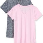 Essentials Women's Tech Stretch Short-Sleeve V-Neck T-Shirt (Available in Plus Size), Multipacks